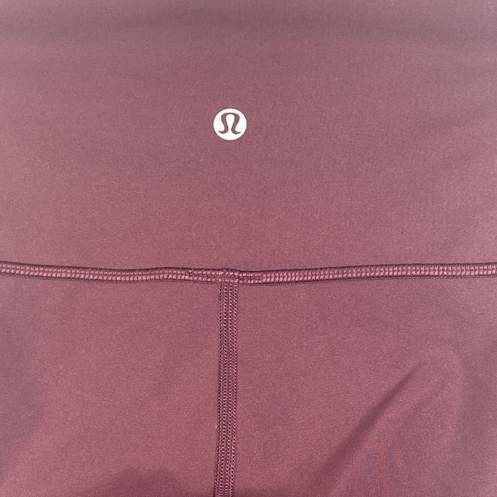 Lululemon Womens Size 4 Wunder Under High-Rise Crop Red Merlot Yoga Pants